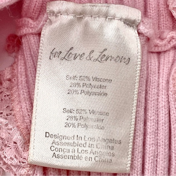 NWOT For Love & Lemons Pink Knit and Frill Lena Bralette, XXS - Picture 11 of 14